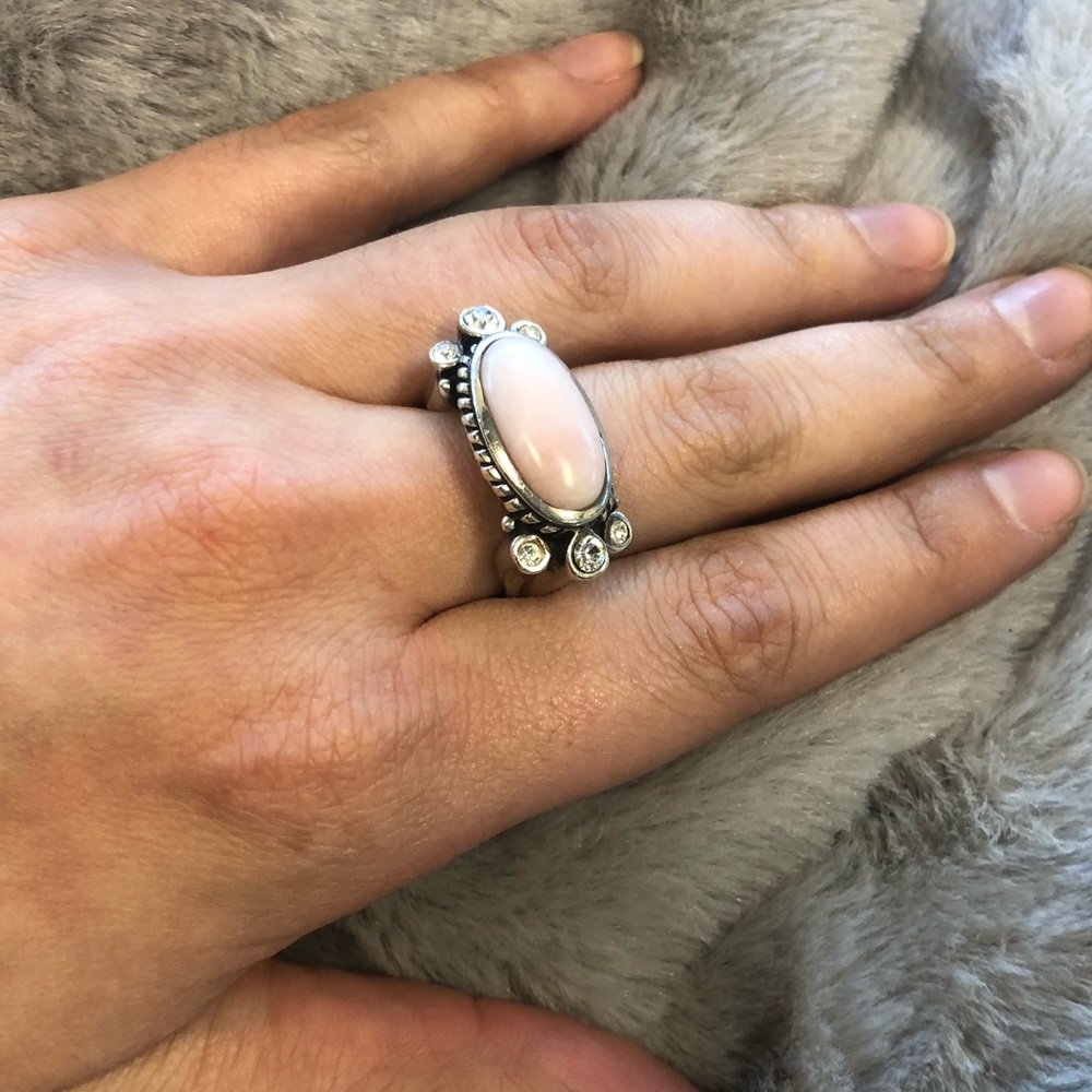 Barse Sterling Rose Quartz Vintage Ring